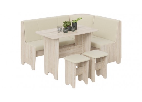 Кухонный уголок «Техас» Исп.1 Темно-бежевый, Бежевый, ТриЯ