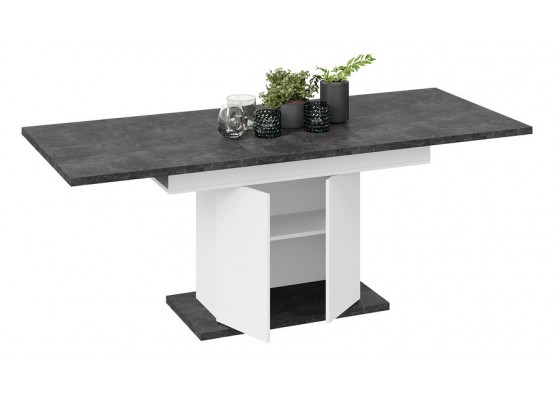 Стол раздвижной «Детройт» Тип 1 - 009.000.000 Белый, Асфальтный, ТриЯ