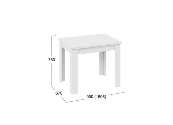 Стол раздвижной «Промо» тип 3 - 005.000.000 Белый, ТриЯ