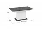 Стол раздвижной «Детройт» Тип 1 - 009.000.000 Белый, Асфальтный, ТриЯ