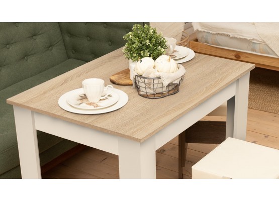 Стол обеденный «Промо» тип 1 - 011.000.000 Белый, Бежевый, ТриЯ