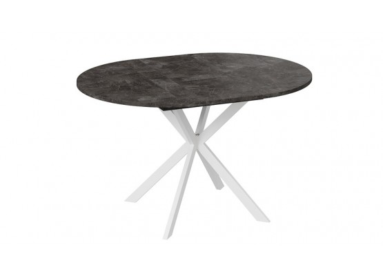 Стол обеденный раздвижной «Мэдисон» Тип 1 Белый, Асфальтный, ТриЯ