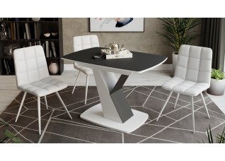 Стол обеденный «Гарда» Тип 1 Белый, Черный