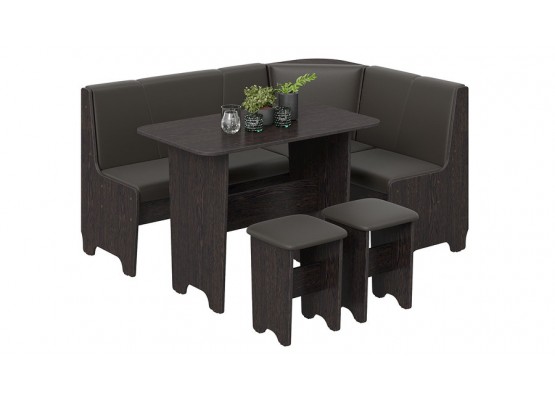 Кухонный уголок «Техас» Исп.1 Темно-коричневый, Коричневый, ТриЯ