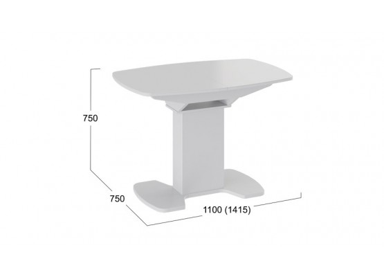 Стол обеденный «Портофино» - СМ(ТД)-105.01.11(1) Белый, ТриЯ