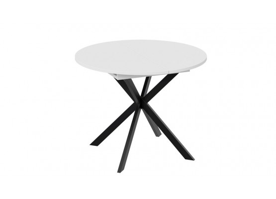 Стол обеденный раздвижной «Мэдисон» Тип 1 Черный, Белый, ТриЯ