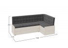 Скамья угловая «Форест» со спальным местом Велюр, ТриЯ