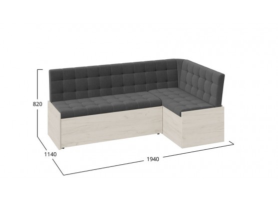 Скамья угловая «Форест» со спальным местом Велюр, ТриЯ