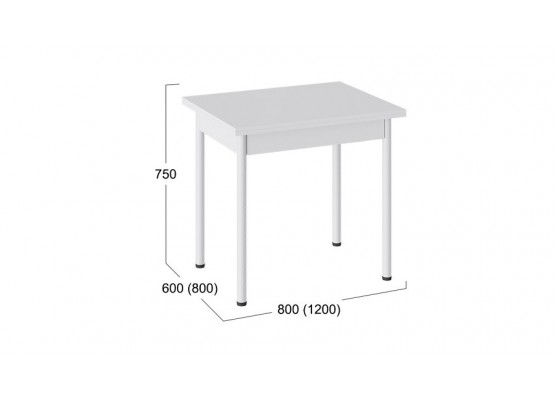 Стол «Родос» Тип 2 с опорой d40 Белый, ТриЯ