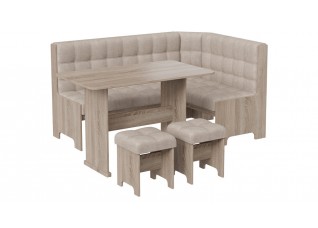 Кухонный уголок «Флорида» Светло-коричневый, Темно-бежевый