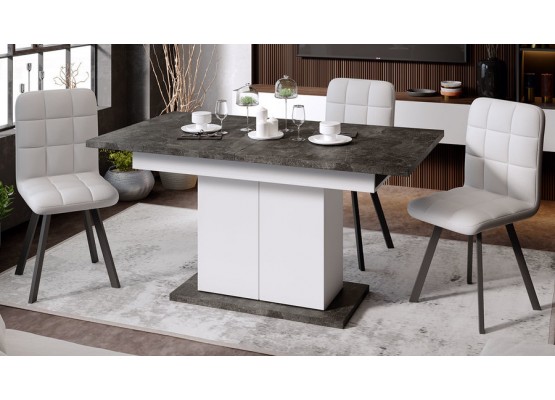 Стол раздвижной «Детройт» Тип 1 - 009.000.000 Белый, Асфальтный, ТриЯ