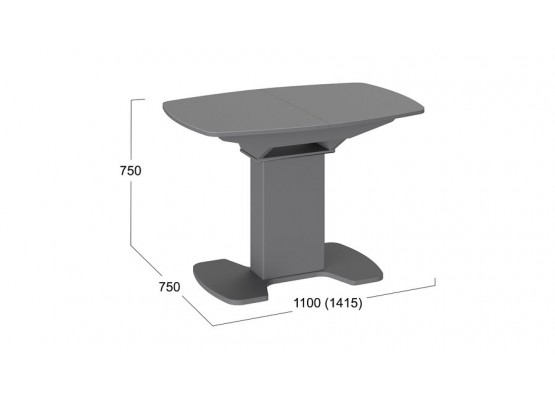 Стол обеденный «Портофино» - СМ(ТД)-105.01.11(1) Серый, ТриЯ