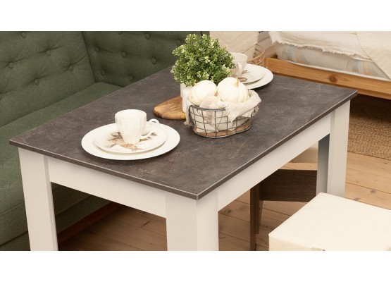 Стол обеденный «Промо» тип 1 - 011.000.000 Белый, Асфальтный, ТриЯ