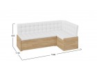 Скамья угловая «Форест» со спальным местом Кожзам, ТриЯ