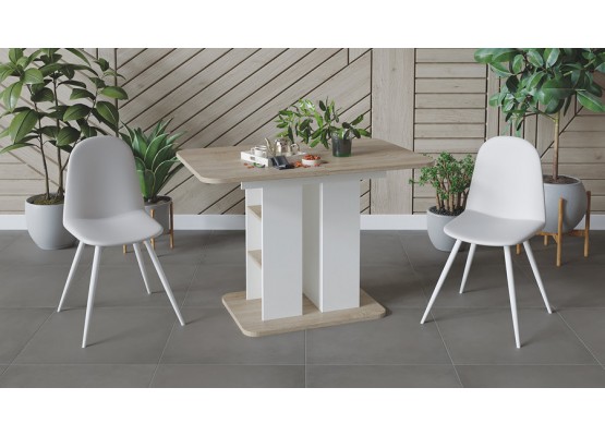 Стол обеденный «Мюнхен» Тип 2 Белый, Бежевый, ТриЯ