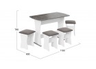 Обеденная группа тип 1 - МФ-101.006 Белый, Асфальтный, ТриЯ