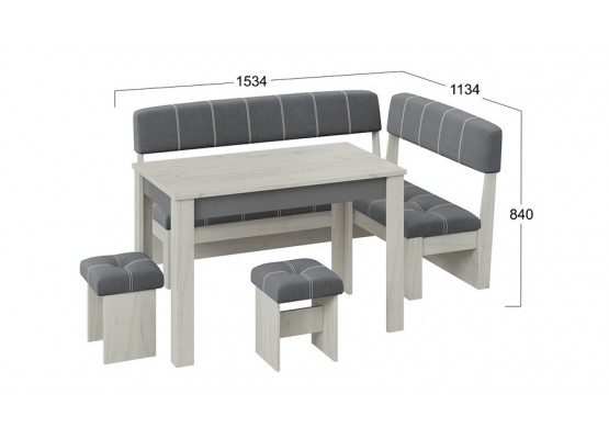 Кухонный уголок «Альфа» - МФ-100.001 Велюр, ТриЯ