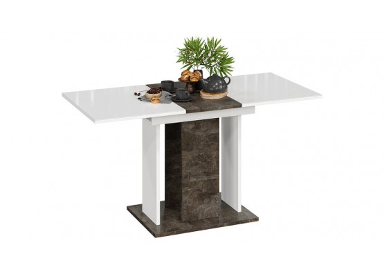 Стол раздвижной «Кёльн» Тип 1 - 008.000.000 Асфальтный, Белый, ТриЯ