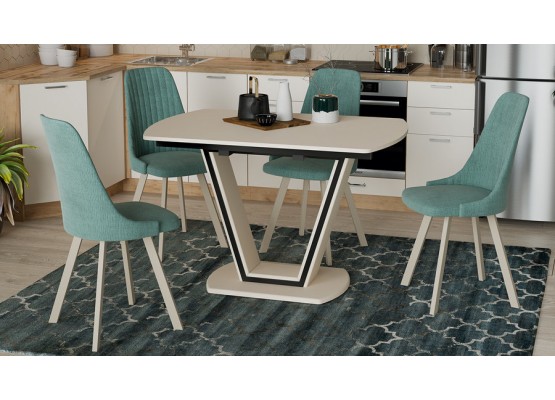 Стол обеденный «Дели» Тип 2 Бежевый, ТриЯ