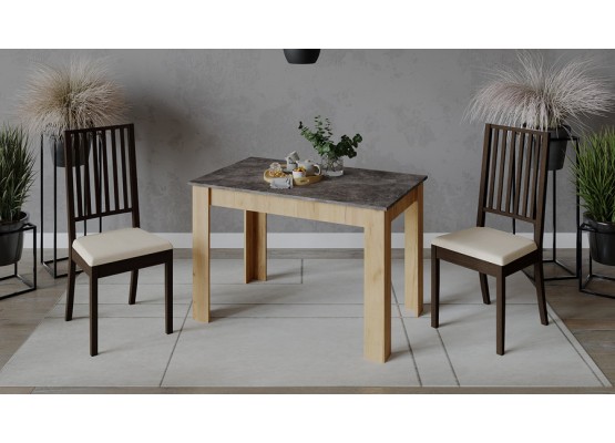 Стол обеденный «Промо» тип 2 - 012.000.000 Светло-коричневый, Асфальтный, ТриЯ