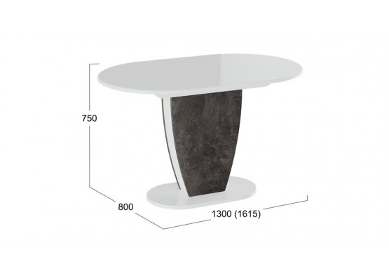 Стол обеденный «Монреаль» Тип 1 Белый, Серый, ТриЯ