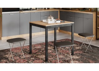 Стол раздвижной «Слайд» Тип 1 Черный, Светло-коричневый