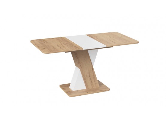 Стол обеденный раздвижной «Люксембург» Тип 3 Светло-коричневый, Белый, ТриЯ