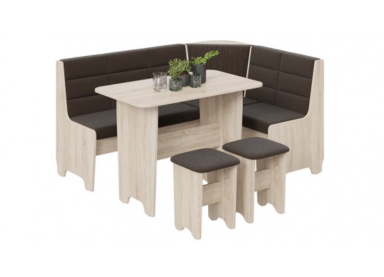 Кухонный уголок «Техас» Исп.2 Темно-бежевый, Коричневый, ТриЯ