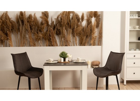 Стол обеденный «Промо» тип 1 - 011.000.000 Белый, Асфальтный, ТриЯ