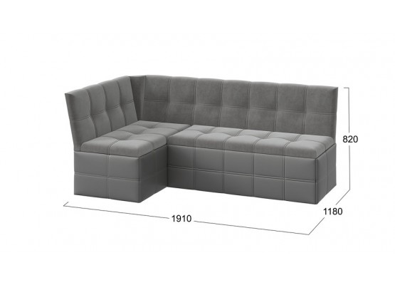 Скамья угловая «Домино» со спальным местом исп. 2 Кожзам, Велюр, ТриЯ
