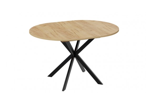 Стол обеденный раздвижной «Мэдисон» Тип 1 Черный, Светло-коричневый, ТриЯ