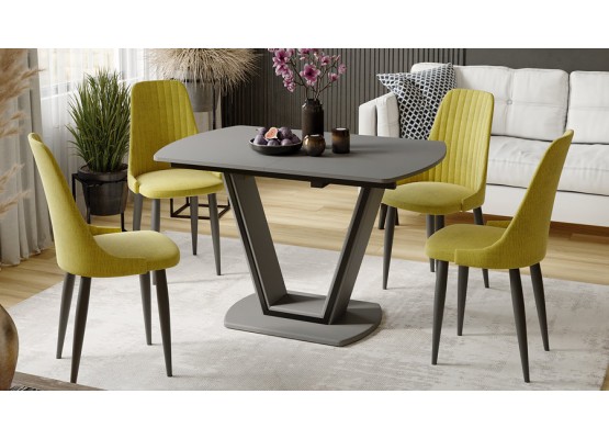 Стол обеденный «Дели» Тип 2 Серый, ТриЯ