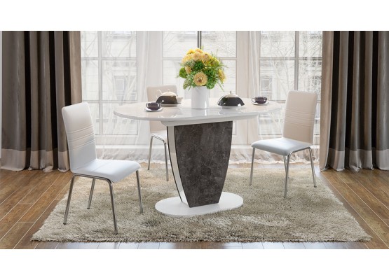 Стол обеденный «Монреаль» Тип 1 Белый, Серый, ТриЯ
