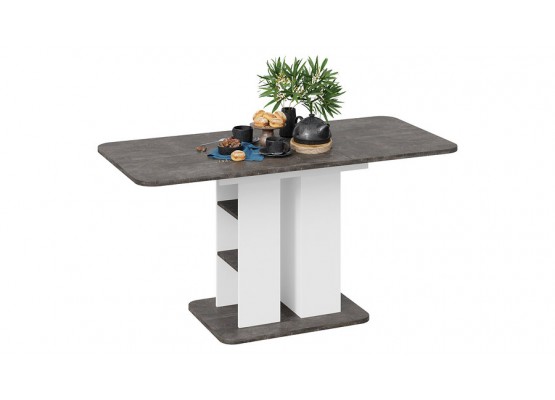 Стол обеденный «Мюнхен» Тип 2 Белый, Асфальтный, ТриЯ