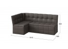 Скамья угловая «Домино» со спальным местом исп. 2 Кожзам, ТриЯ