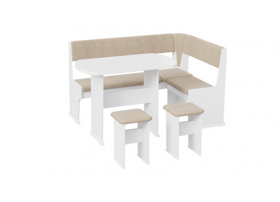 Кухонный уголок «Рио» Белый, Кремовый, ТриЯ