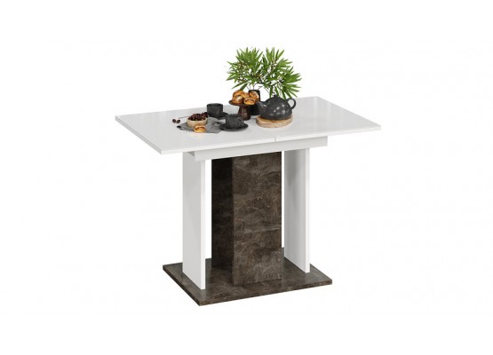 Стол раздвижной «Кёльн» Тип 1 - 008.000.000 Асфальтный, Белый, ТриЯ