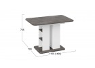 Стол обеденный «Мюнхен» Тип 2 Белый, Асфальтный, ТриЯ