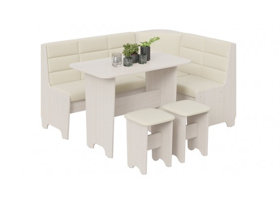 Кухонный уголок «Техас» Исп.2 Молочный, Бежевый, ТриЯ