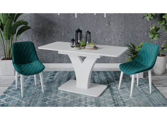 Стол обеденный раздвижной «Люксембург» Тип 2 Белый, ТриЯ