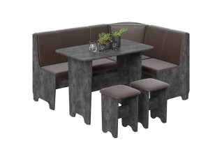 Кухонный уголок «Техас» Исп.1 Асфальтный, Коричневый