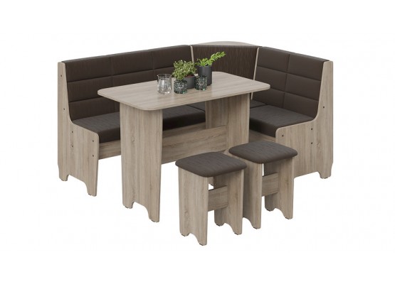 Кухонный уголок «Техас» Исп.2 Светло-коричневый, Коричневый, ТриЯ