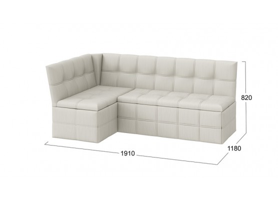 Скамья угловая «Домино» со спальным местом исп. 2 Кожзам, ТриЯ