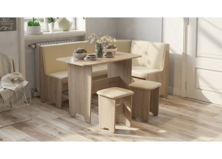 Кухонный уголок «Техас» Исп.1 Темно-бежевый, Бежевый