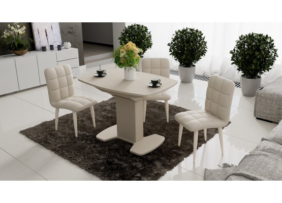 Стол обеденный «Портофино» - СМ(ТД)-105.01.11(1) Бежевый, ТриЯ