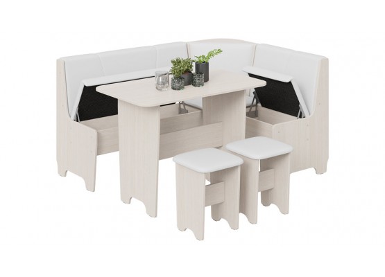 Кухонный уголок «Техас» Исп.1 Молочный, Белый, ТриЯ