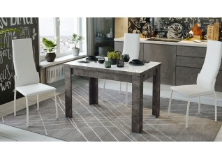 Стол обеденный «Норман» тип 1 Асфальтный, Белый