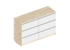 Комод с 6 ящиками 1200х400х770, Велес