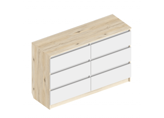 Комод с 6 ящиками 1200х400х770, Велес