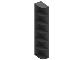 Стеллаж угловой "Вита" 300х500х2200 Тёмно серый